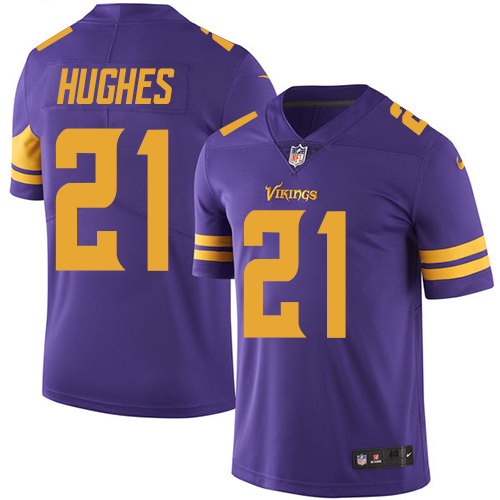 Minnesota Vikings #21 Limited Mike Hughes Purple Nike NFL Men Jersey Rush Vapor Untouchable->minnesota vikings->NFL Jersey